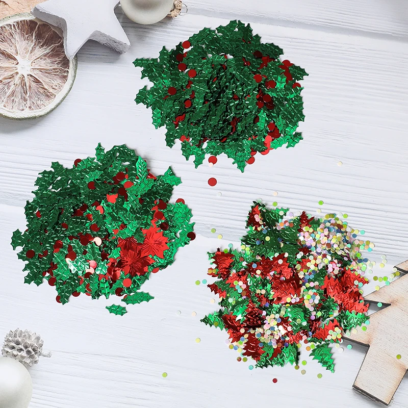 

15g/Bag Multi Colorful Christmas Series Confetti Sequins Beautiful Table Decor Christmas New Year Party Decoration Navidad Gift