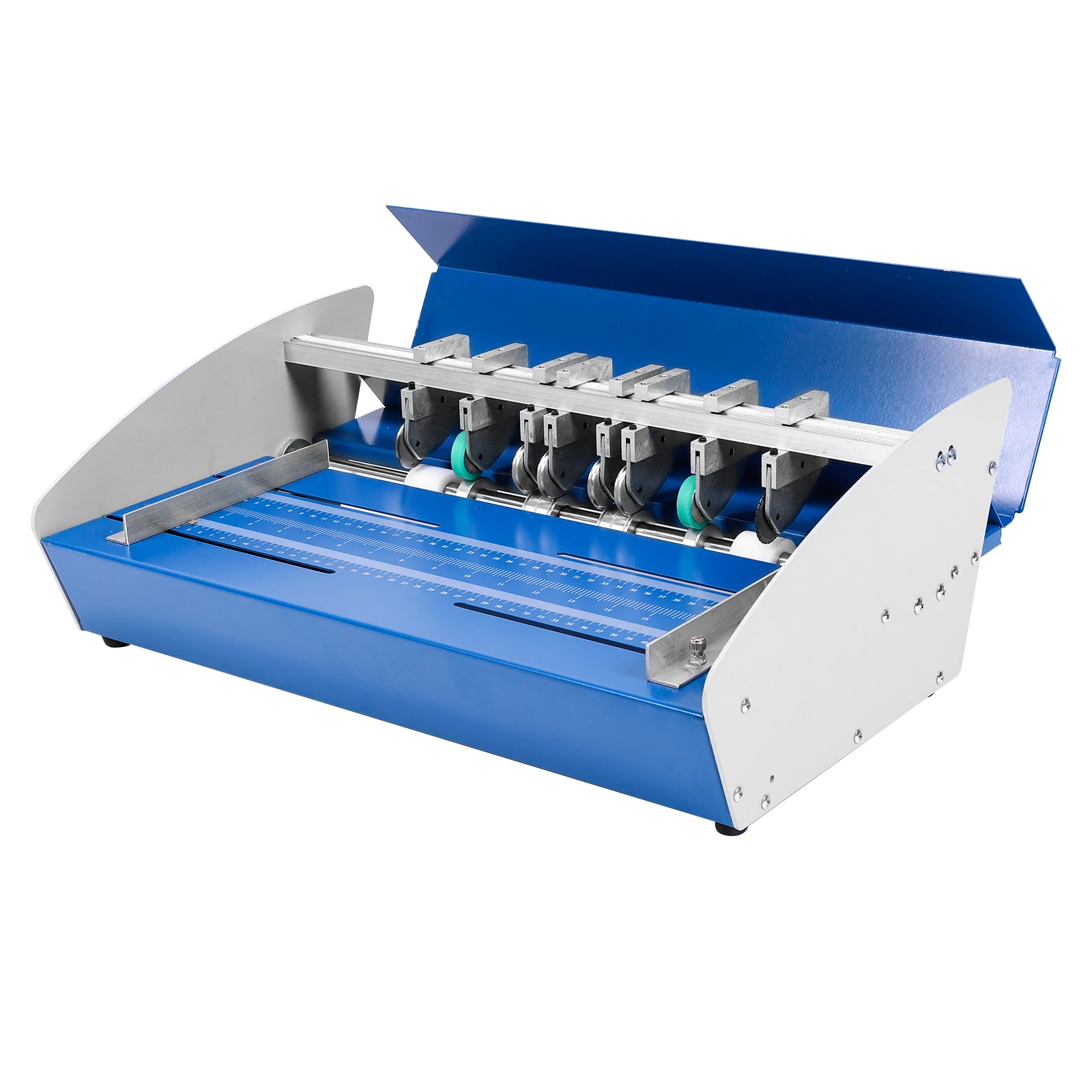 460mm Paper Card Creasing Machine with Scale Ruler Electric Creaser Scorer Perforator for Photos Documents Menus Envelopes Note