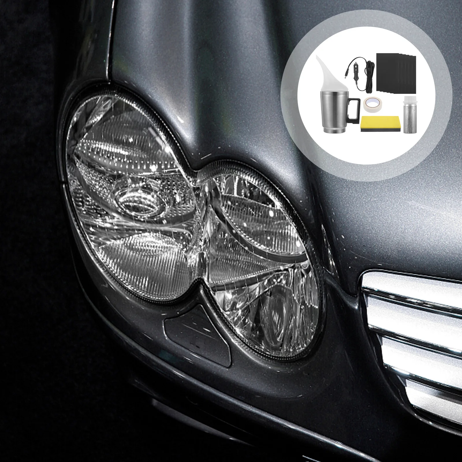 1 مجموعة 1 مجموعة استعادة عدة سيارة تلميع الرملي أداة التفتيت كوب Diy بها بنفسك لوازم تجديد المصباح السيارات #1