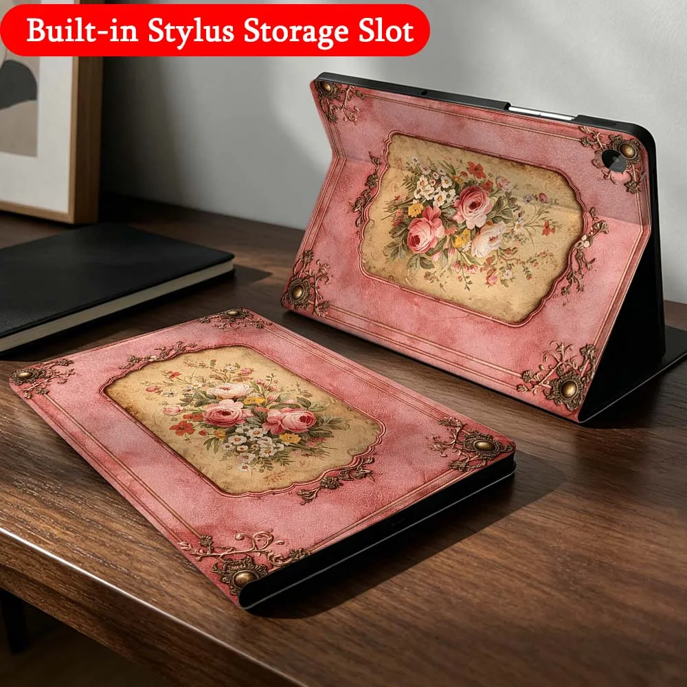 

Retro Persian Carpet For Samsung Galaxy Tab A7 A8 A9 A11 S6 S7 S8 S9 S10 S11 FE Plus Folding Automatic Sleep/Make Tablet Case