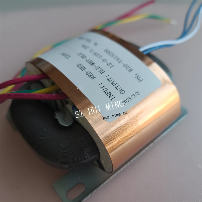 R Core Transformer 20W Dual 12V R20 Transformers Converter 220V To 12V-0-12V 1.25A Copper Shield DAC pre-amplifier HIFI decoder