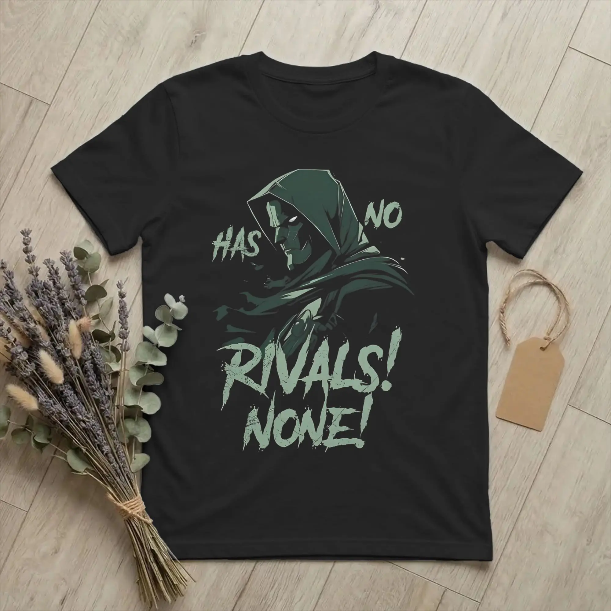 Casual Dr Dooms he has no rivals none T Shirt Men Round Neck Short Sleeve Tops 100%Cotton Summer Top Tee