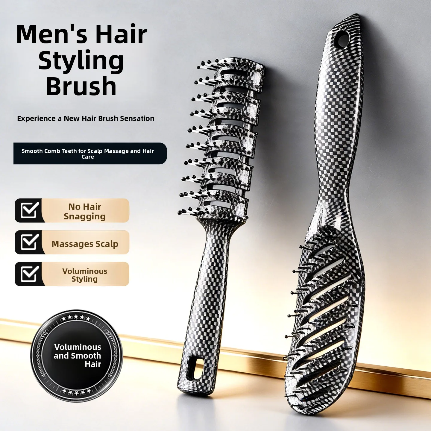 

Men's Special Hair Styling Comb Massage Hairdressing Tool Fluffy High Cranial Point Beautifying Device Plastic Comb