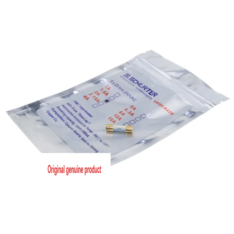 1A/1.6A/2A/3.15A/4A/5A/6.3A/8A/10A/16A Original Swiss SCHURTER frozen version alloy fever fuse audio fuse 5x20mm 250V