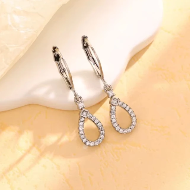 

PONYKISS стерлингового серебра 925 пробы с цирконием, полые серьги-кольца с каплями воды для женщин, модные ювелирные изделия, минималистичные аксессуары