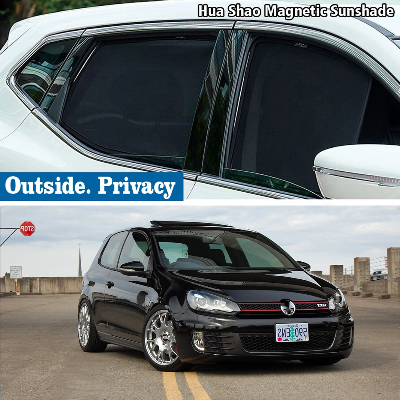 

Magnetic Car Sunshade Shield Windshield Frame Curtain Sun Shade For Volkswagen VW Golf 6 Variant Wagon 2009 - 2012 Accessories