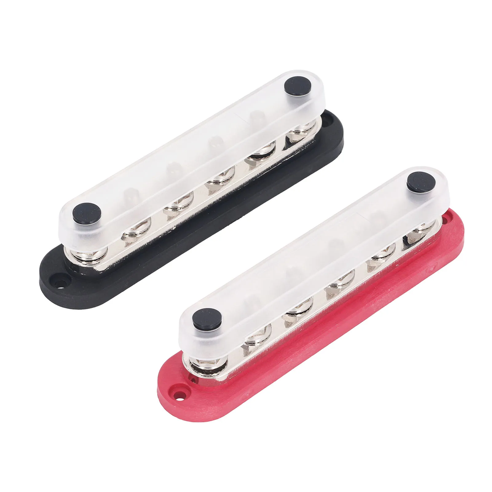 

2Pcs M8 300A 12‑48V Power Distribution Block Brass Stainless Steel Bus Bar Terminal Block Car Boat Marine accessory Bus Bar ﻿