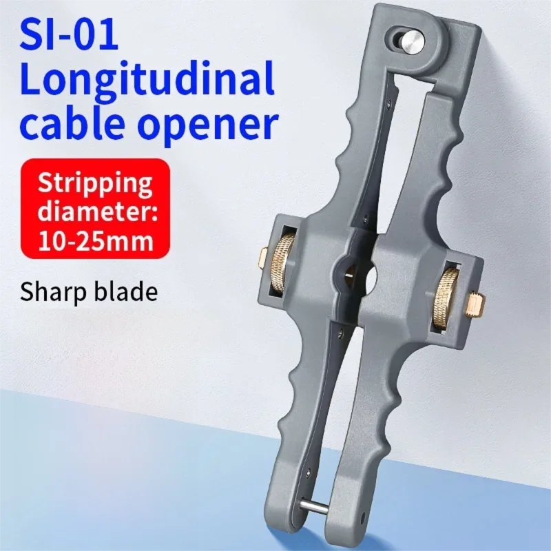 Plastic Type SI-01 Longitudinal Cable Opener Optical Fiber Cable Stripping Tool 10-25MM Fiber Optic Sheath Cutter Slitter