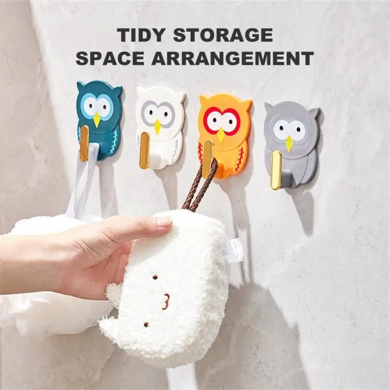 1PC New Cartoon Hook Multi-Function Punch-free Hook Wall Storage Adhesive Key Bag Hanger Bathroom Kitchen Gadgets