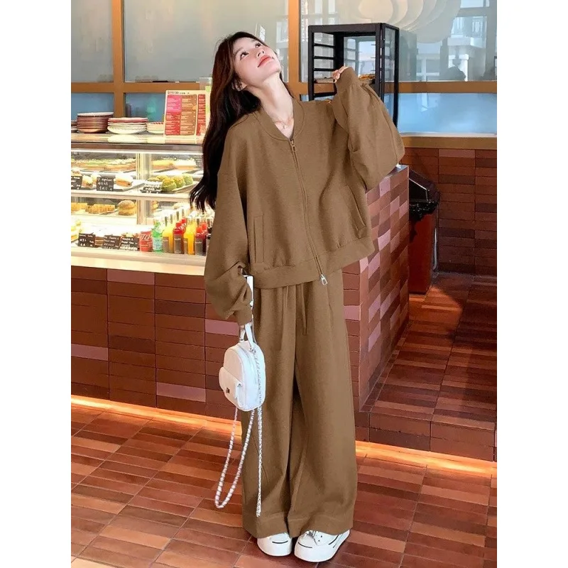 مجموعة كاجوال أنيقة، مجموعة خريف جديدة فضفاضة وتنحيف متعددة الوظائف مكونة من قطعتين بتصميم كسول #2