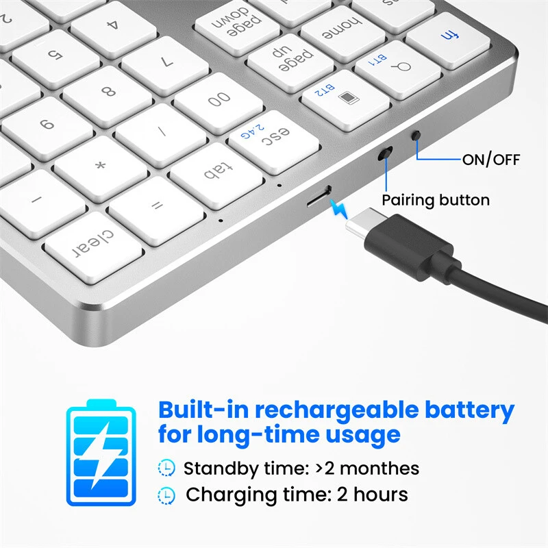 Z 35 Keys Bluetooth-compatible Wireless Numeric Keypad Dual Mode Keyboard