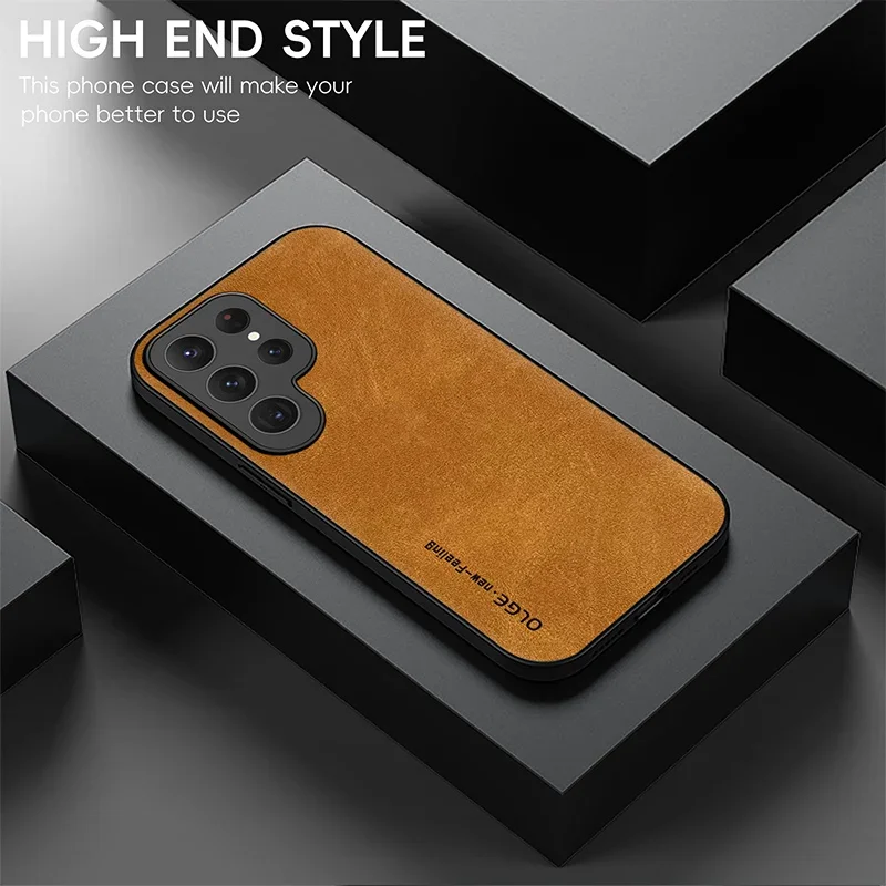 

Luxury Leather Shockproof Phone Case for Samsung Galaxy S23 S20 S21 S22 S24 Ultra Plus S23 FE PNote10 Note20 Plus Luxury Cover