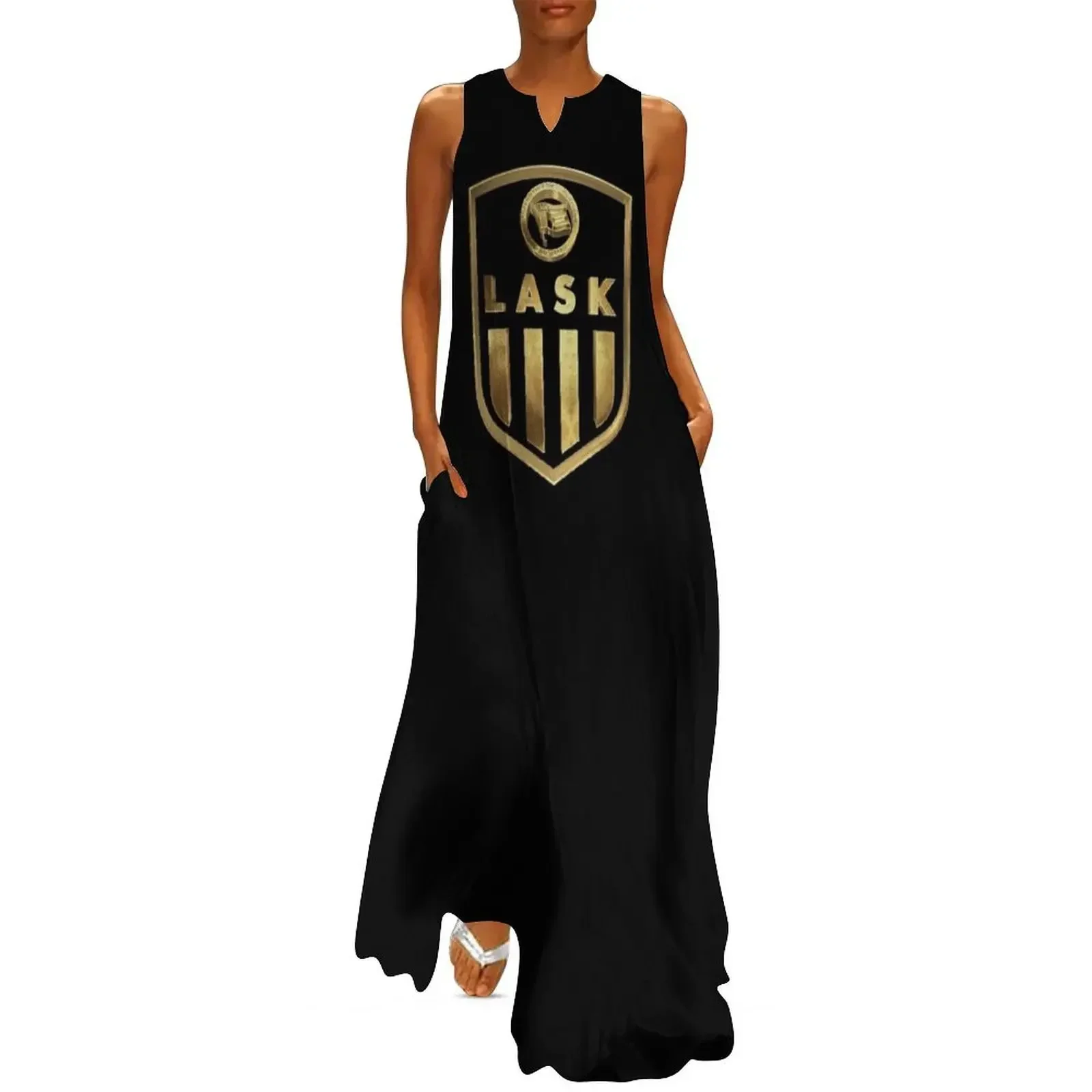

Golden Linz Football Casuals Ultras LASK Hooligans Austria Long Dress Women's dress Dress