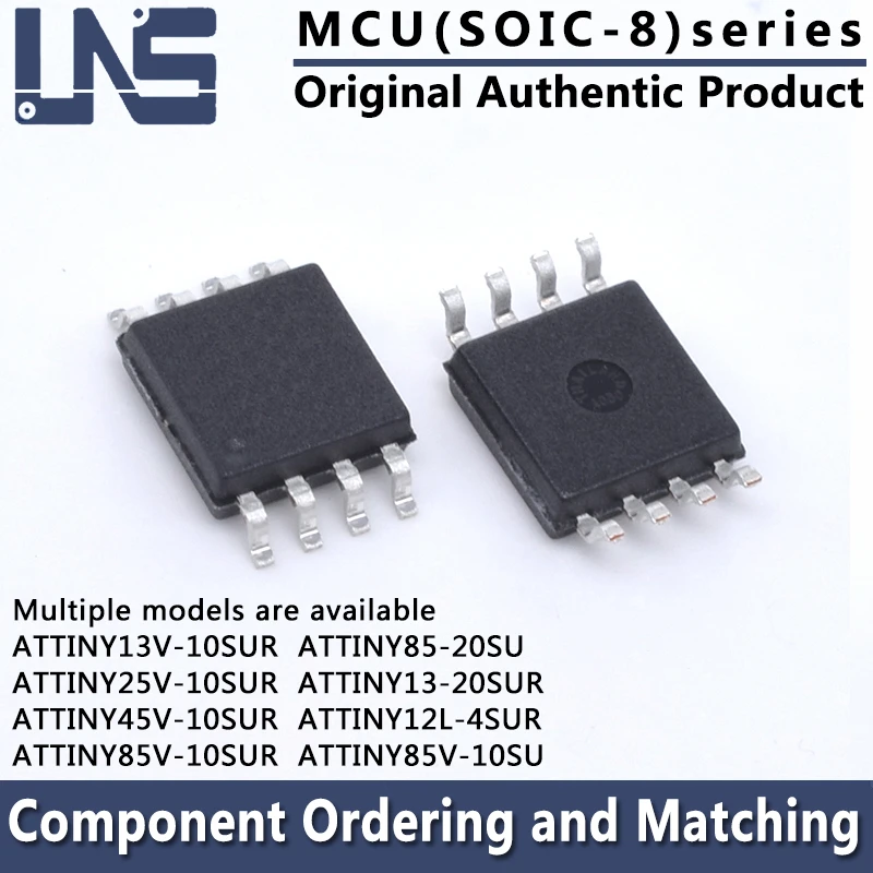 1PCS ATTINY85-20SU ATTINY12L-4SUR ATTINY85V-10SU ATTINY13V-10SUR ATTINY25V-10SUR ATTINY45V-10SUR ATTINY85V-10SUR SOIC-8 MCU