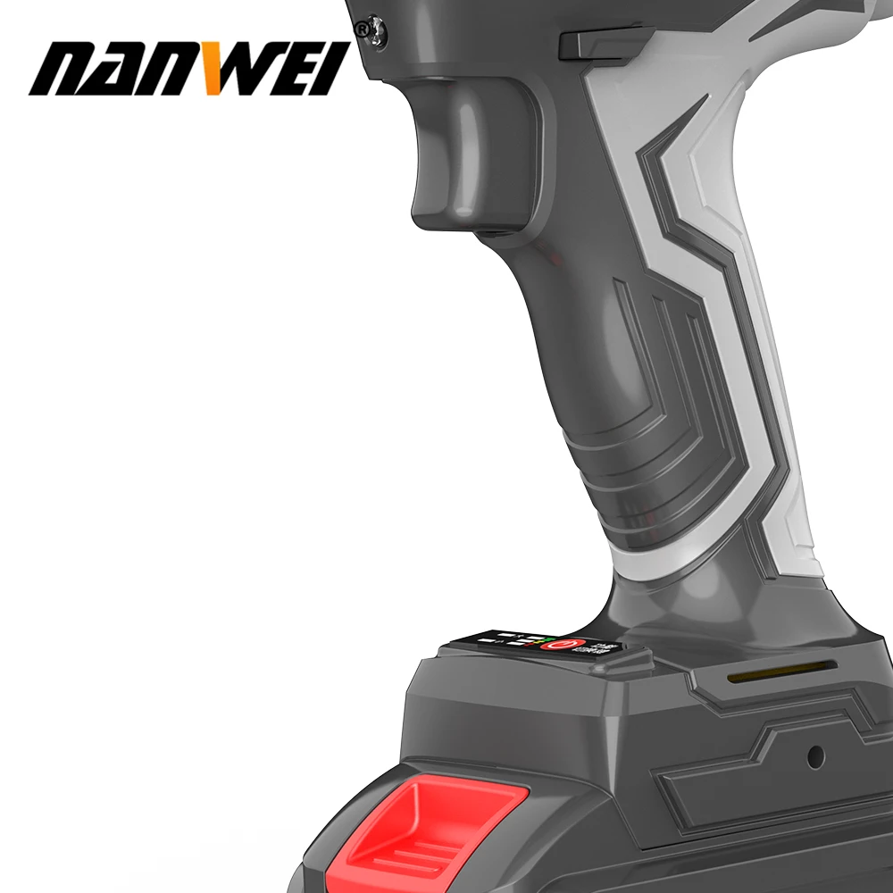 NANWEI Cordless Electric Wrench Industrial Brushless Lithium Wrench 600N Super Torque Easy Removal Of Car Tires