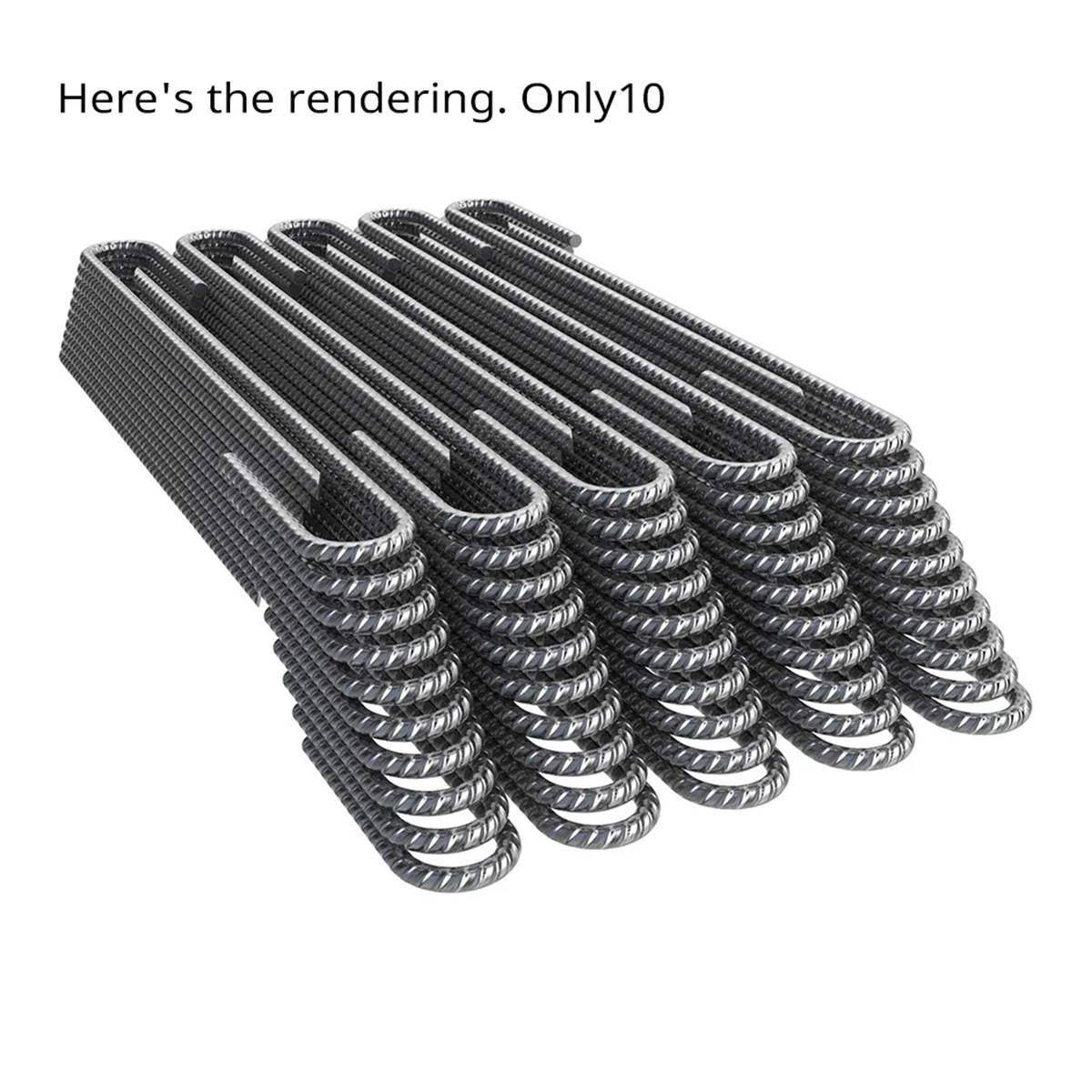 

X59A_Rebar Stakes J Hook Extra Coated Steel Ground Anchors with Chisel Point End 10PCS