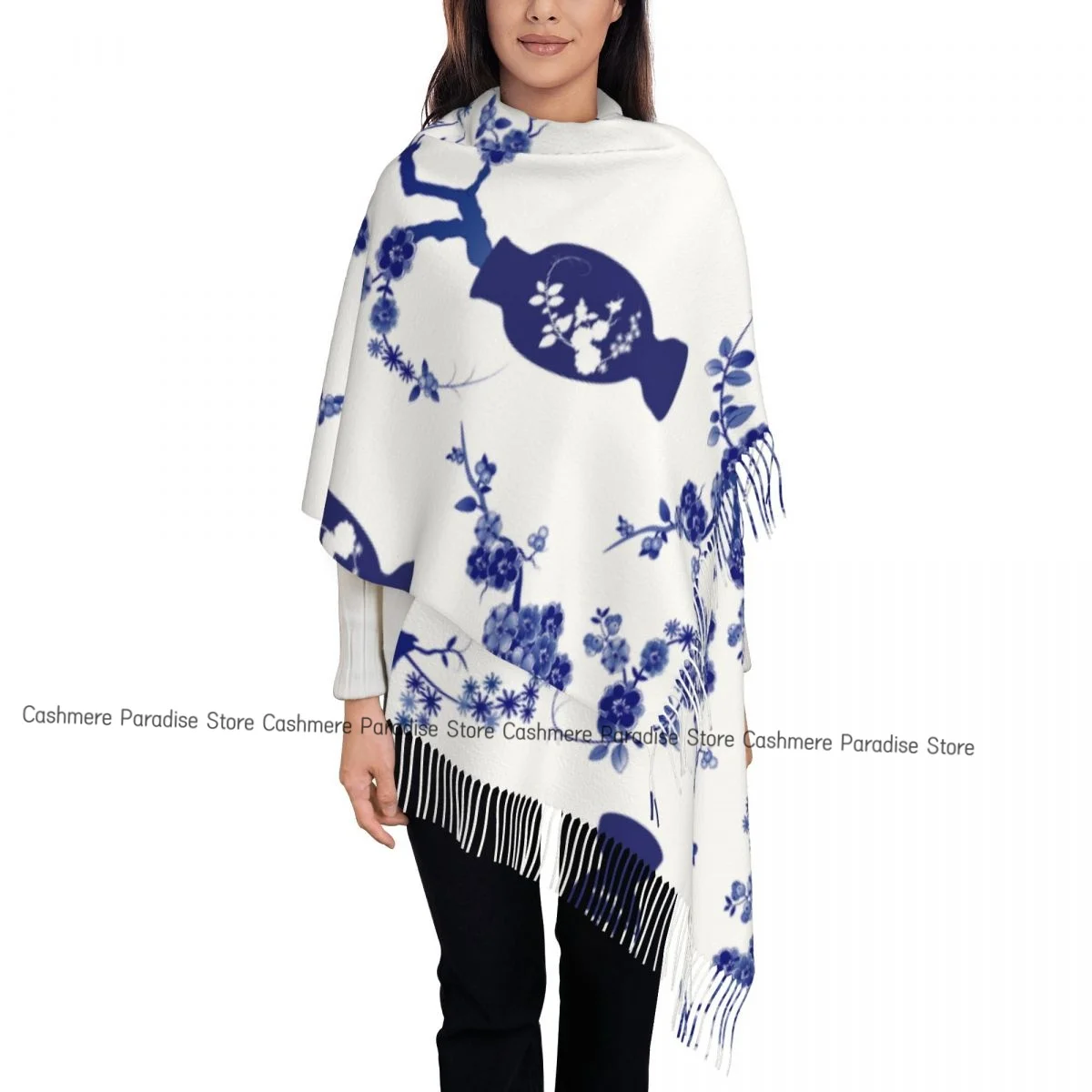 

Винтажный женский мягкий шарф с цветами в стиле барокко, теплый мягкий шарф, зимняя шаль на Хэллоуин