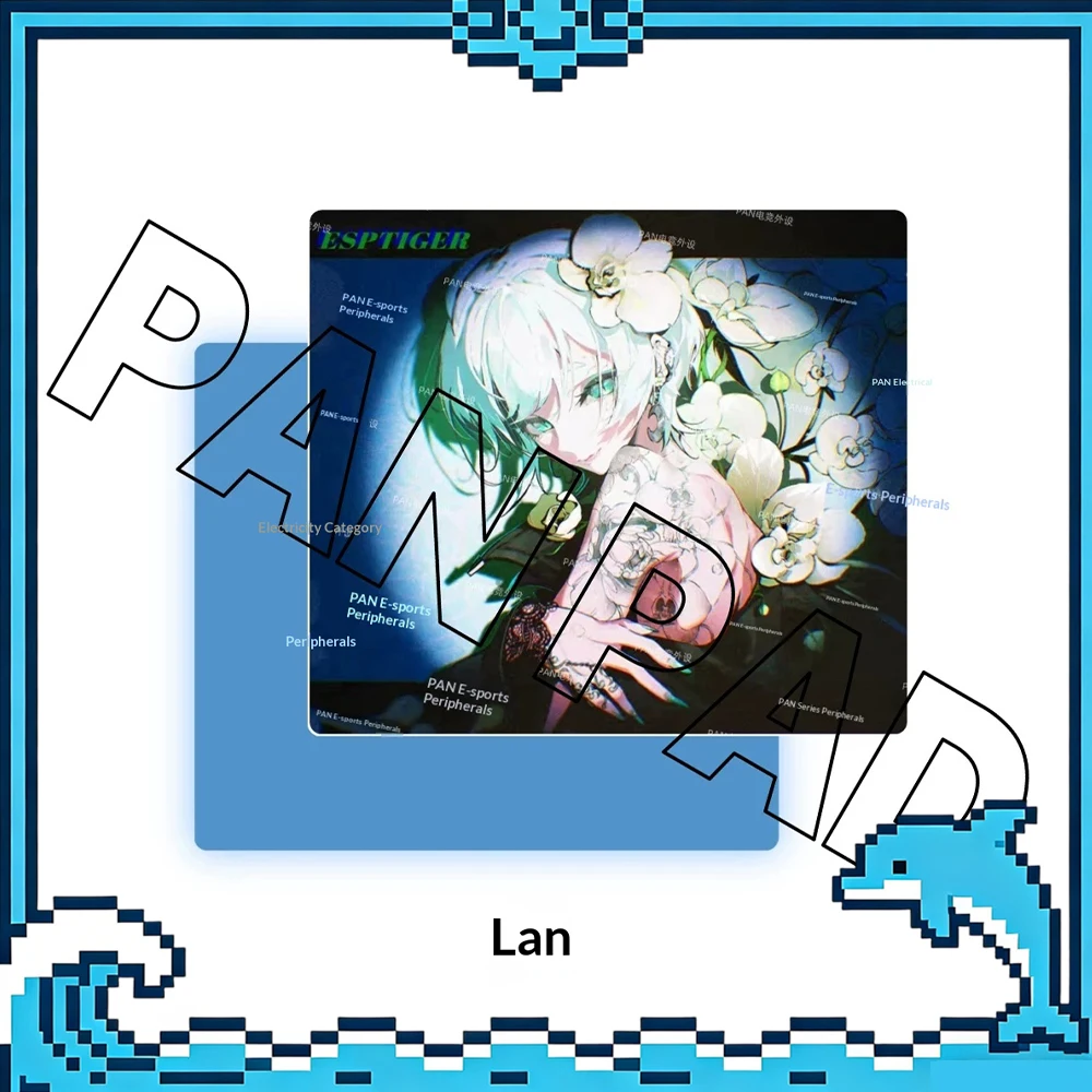 PAN Esports Esptiger Lan Glass Gaming Mousepad FPS Both Control And Smooth Mouse Pad For VALORANT TTK CSGO PC Accessories Gifts