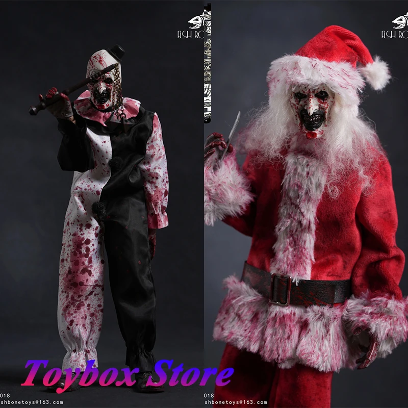 Limited Stock FISH BONETOYS FB-Z018 1/6 Collectible Terrified Joker Action Figure Red Christmas Cloth Decor 12