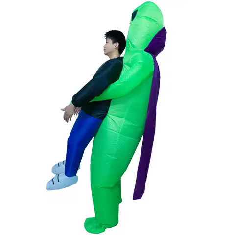 Alien Halloween Inflatable Costumes, Alien Kidnapping Inflatable Costumes,Funny Halloween Blow up Costumes for Men&amp; Women