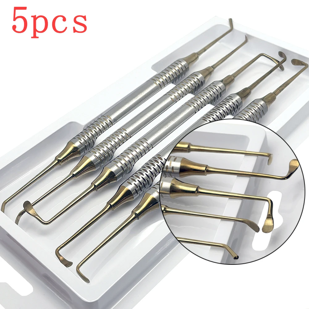 5 sztuk implant dentystyczny sinus Lift podnośnik podnośnik narzędzie narzędzie ze stali nierdzewnej podwójne końce zestaw instrument dentystyczny