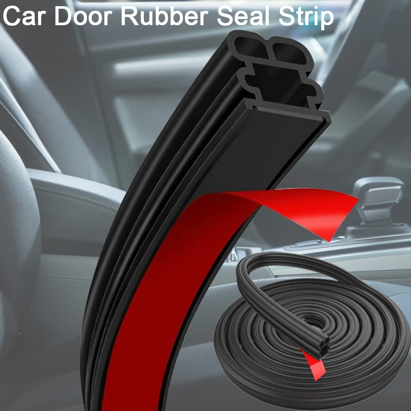 

Car Rubber Seal Strips Double-Layer Auto Soundproof Waterproof Weatherstrips Universal For Door Trunk Hood Rubber Sealing Strip