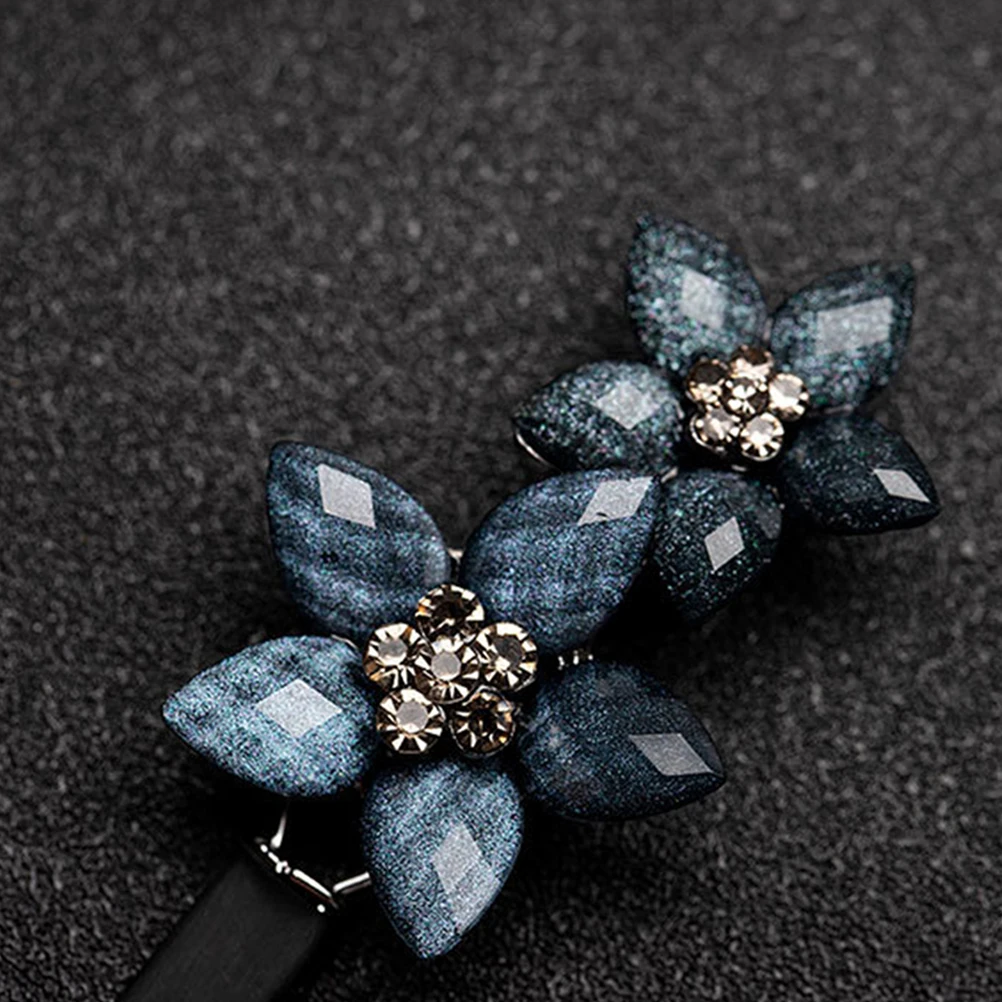 

2pcs Rhinestone Hair Pins Women Headdresses French Wedding Party Hairstyle Resin Zinc Alloy Diamond Flower Clips Hair Accessory