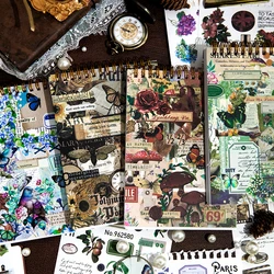 50 sztuk kwiat motyl naklejki kolaż śmieci dziennik samoprzylepny DIY Scrapbooking dekoracje dziennikowanie artykuły papiernicze etykiety naklejki