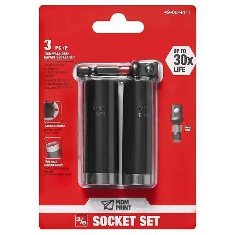 

SHOCKWAVE Deep Well Impact Socket Set - 3PC