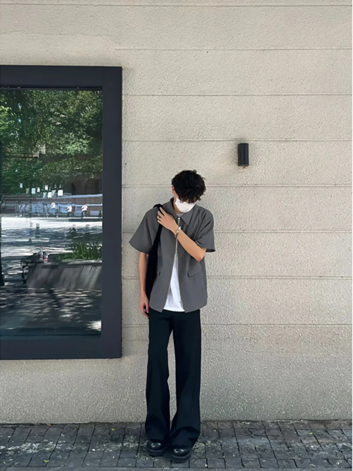 

Мужские дизайнерские брюки-клеш из ледяного шелка премиум-класса, повседневные, с эффектом стройности, для отдыха