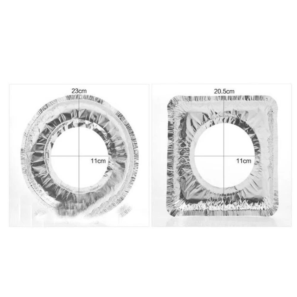 

20 шт., газовая алюминиевая фольга, чистящая подушечка, термостойкая маслостойкая защитная крышка горелки для плиты, многоразовая жиронепроницаемая бумага, подходит для большинства