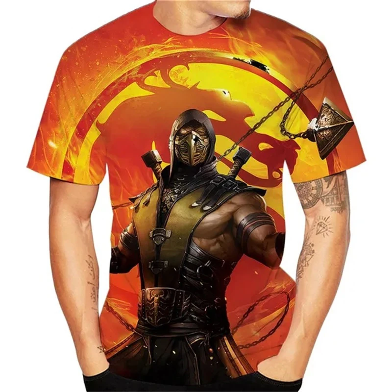 Summer T-Shirts Mortal Kombat Game 3D Print Streetwear Men Women Fashion Oversized Short Sleeve T Shirt Kids Tees Tops Clothing