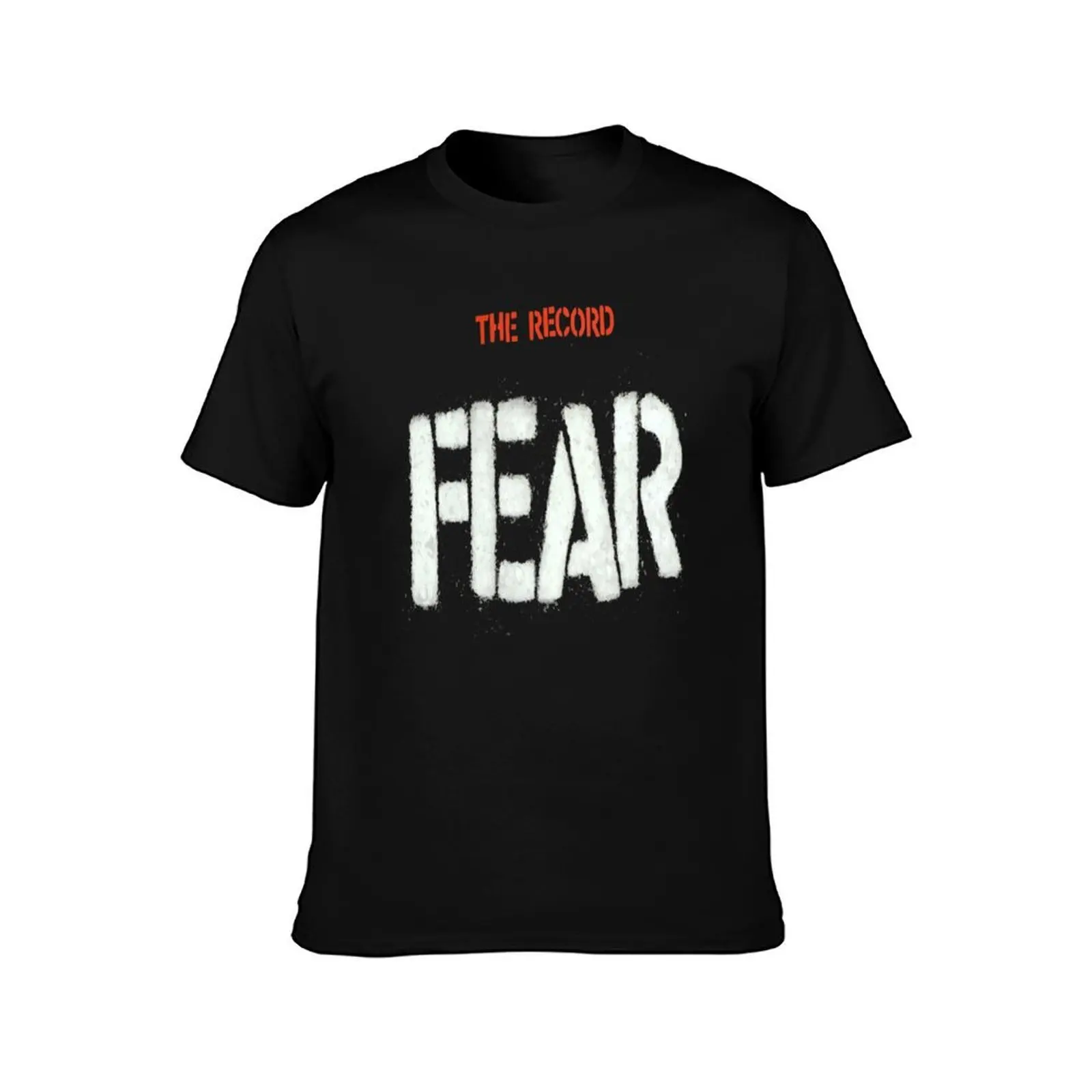 Fear - The Record T-Shirt Summer Casual Cotton Tee Oversized Streetwear Tops Vintage Graphic Print Loose Fit Short Sleeve