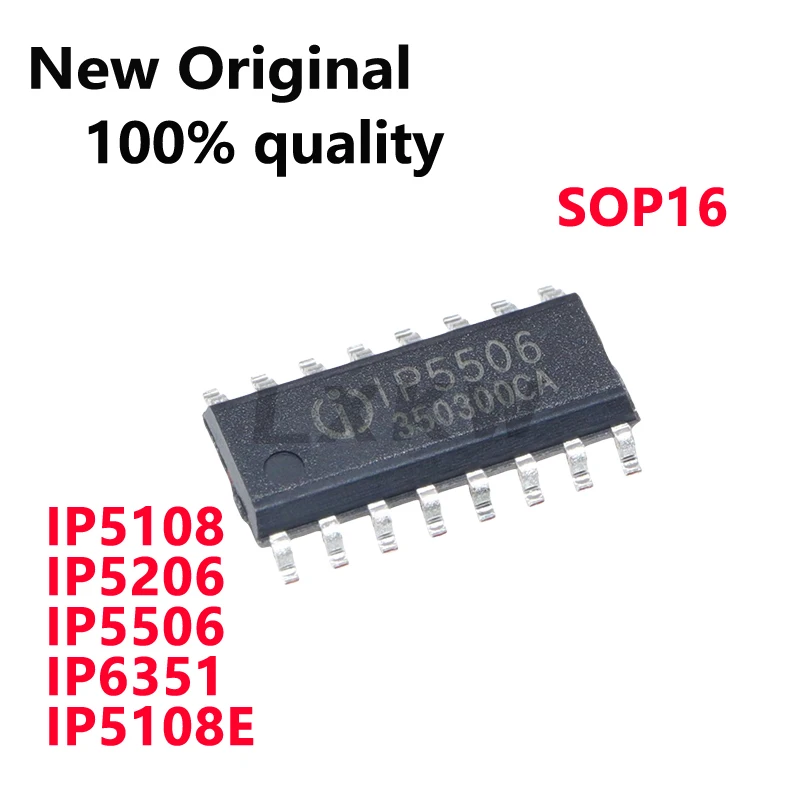 5/PCS New Original IP5108 IP5206 IP5506 IP6351 IP5108E SOP16 Mobile power switch charging chip In Stock