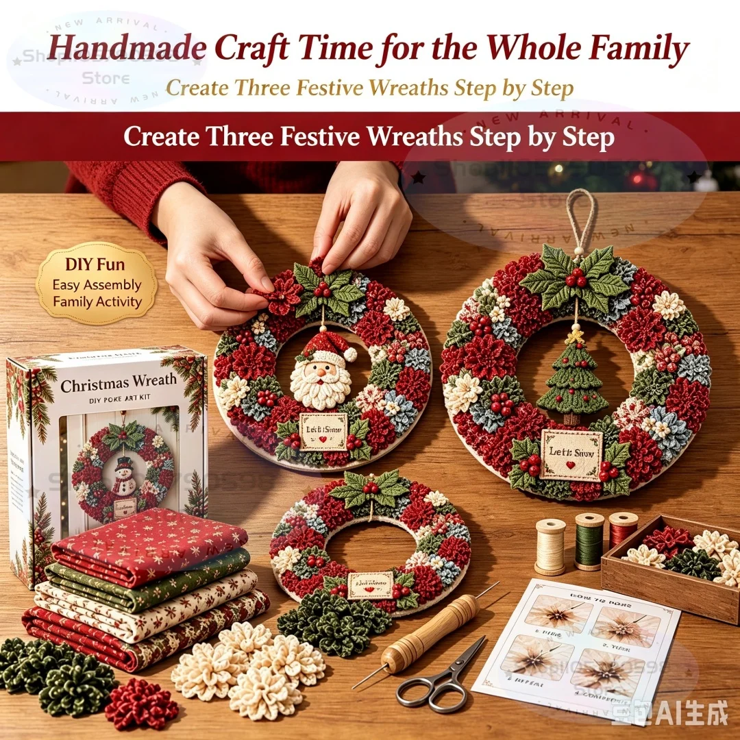 2026 3D Fabric Poke Wreath DIY - огляд і ціна Art Craft Us