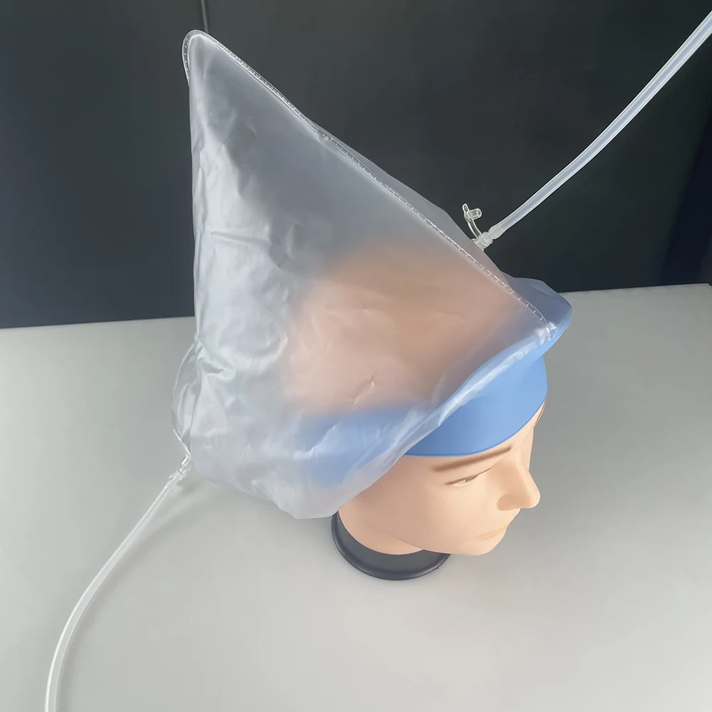 Bolsa para sombrero con cabeza de ozono con tapa de ozono, suave y reutilizable, para tratamiento del cuero cabelludo y el cuidado del cabello