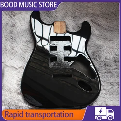 AAAAA Black two-point style Electric Guitar Body for Fend ST North American Alder HSS Pickup slot High-end Handmade CNC Guitar