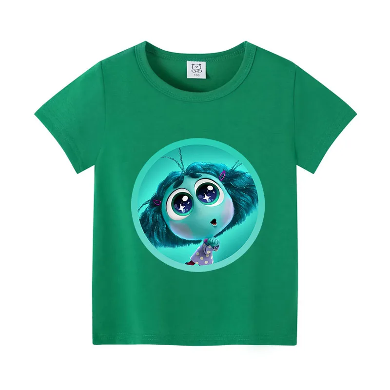 Inside Out 2 T-shirts for Children Joy Sadness Anxiety Anger Outdoor Clothes Fashion Boy Girl Disney Cartoon Top Shirts Gifts