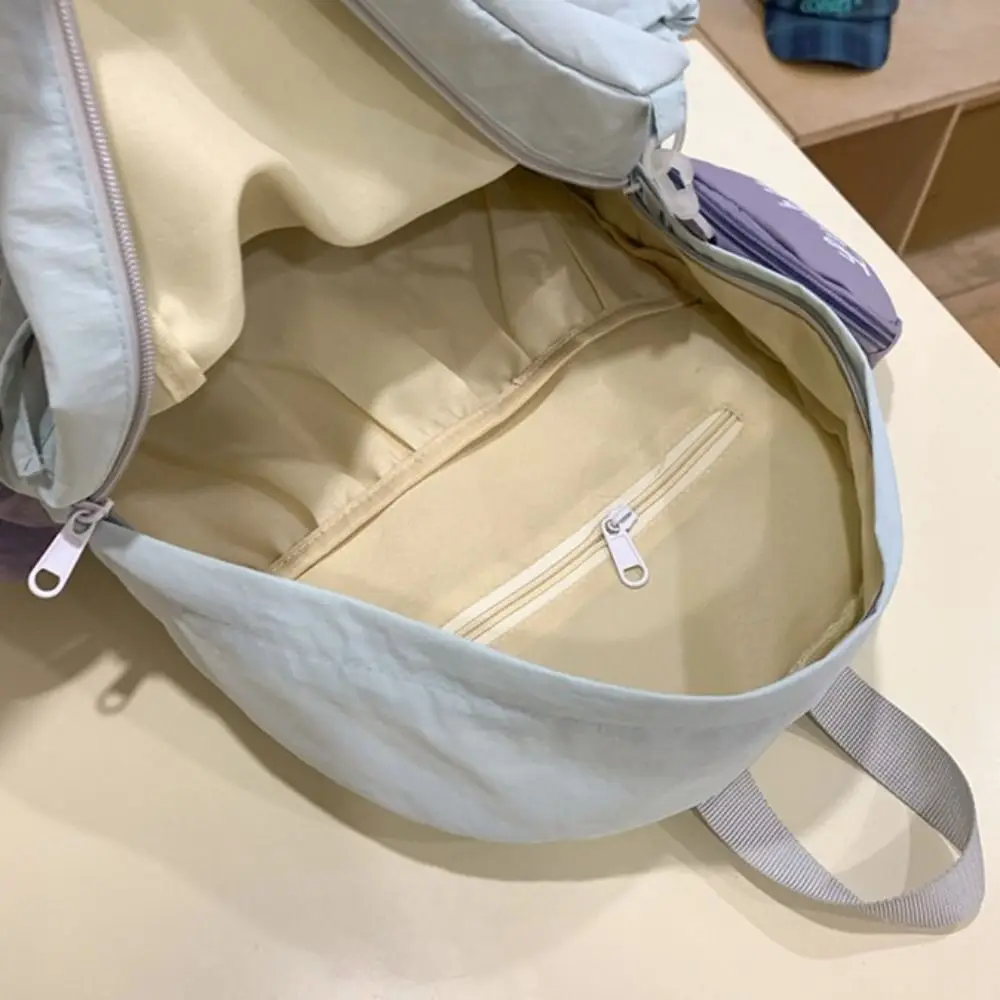 

Fashion Nylon School Backpack Trendy Comfortable Schoolbag Waterproof Cute Travel Rucksack Student