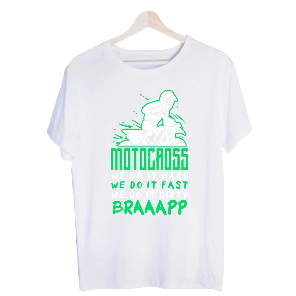 Men's Motocross Rider Graphic Tee, Short Sleeve Crew Neck T-Shirt for Casual Streetwear and Outdoor Enthusiasts
