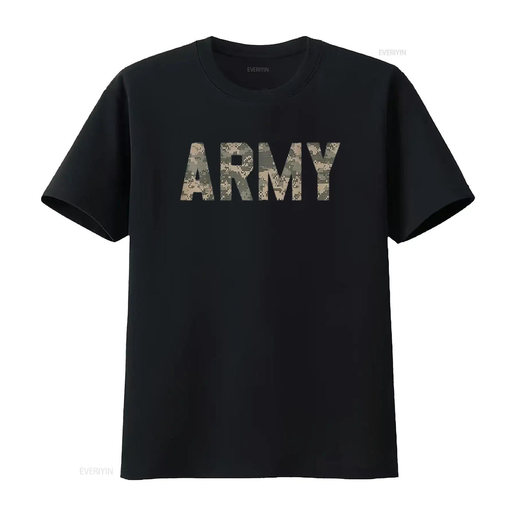 Womens Army Digital Camo T Shirt Black X Large vintage Washed Top For Everyday Wear Soft Breathable Casual streetwear Unisex