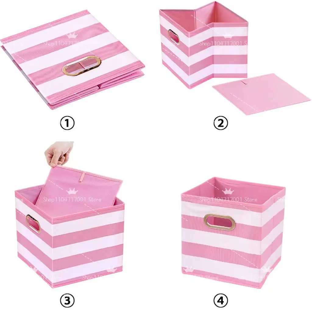 درج مكعبات تخزين قابل للطي للخزانة ملابس داخلية متعددة الوظائف ألعاب أطفال سلة تخزين الكتب لرفوف التخزين