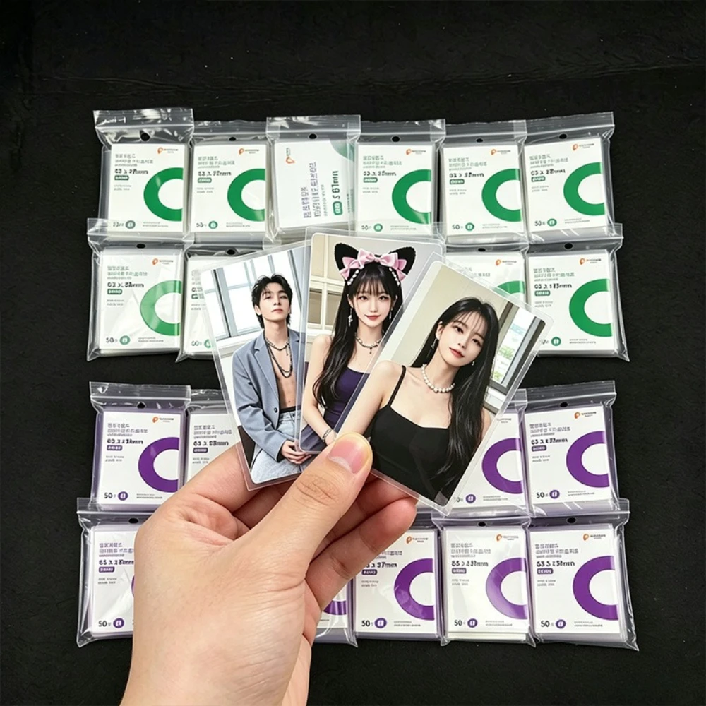 50-600Pcs Korea Clear Kpop Photo Card Sleeves Binder Photocard Holder Transparent Protector Bag for Popcorn Game Idol Card Film