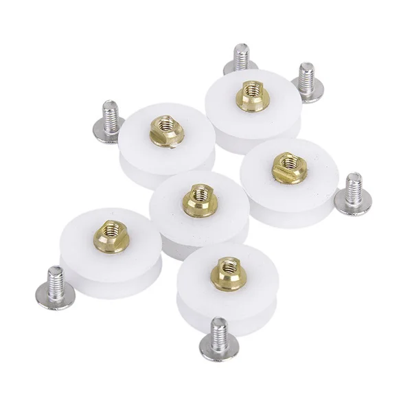 

6pcs Bathroom Door Rollers 22.5mm Diameter Shower Wheels for 6-8mm Glass Suitable Shower Enclosures Hardware