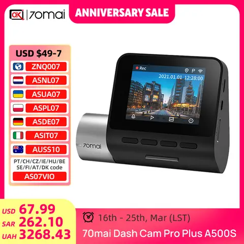 Dash Cam Pro Plus A500S GPS 70mai