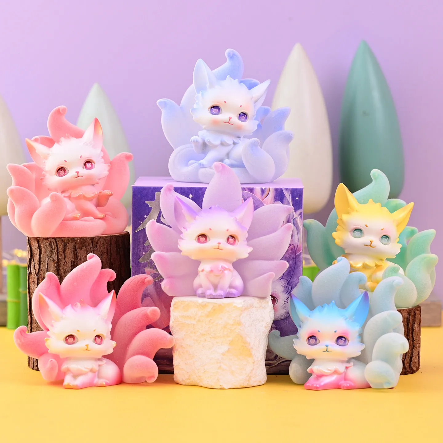 

Nine Tailed Fox Blind Box Figurine Chinese Style Fox Figure Desktop Home Office Decoration Birthday Gift For Female Friends