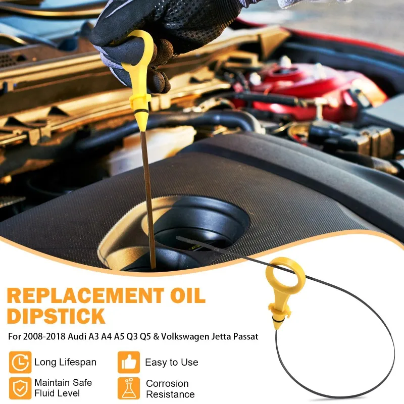 Car 2.0T Engine Oil Dipstick 06J115611F For Audi A3 A4 A5 Q3 Q5 TT For VW Beetle CC EOS  Jetta Passat Tiguan