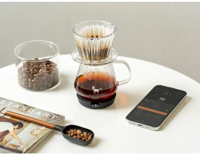 Hot Sales TIMEMORE Black Mirror Dot Smart Coffee Electronic Scale Bluetooth Connected No‑Screen DigitalScale APP Interconnection