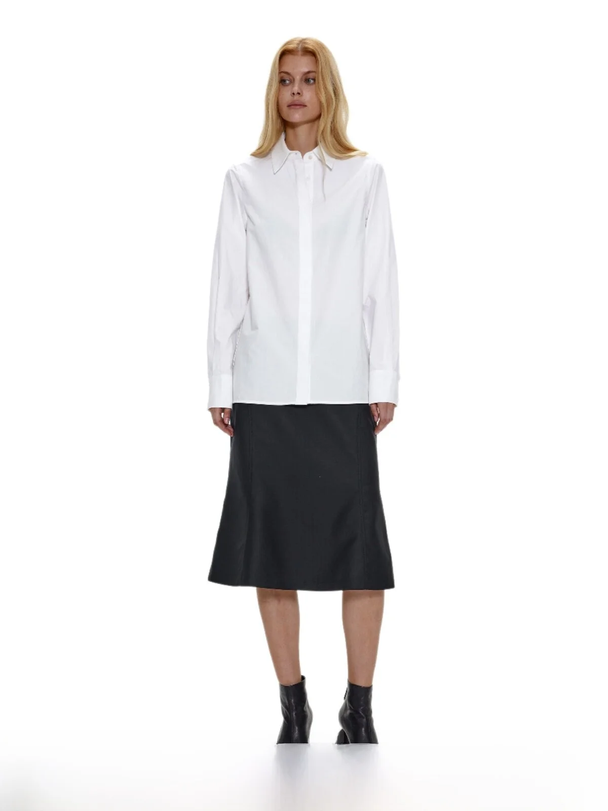 

Alright Then Water Washed Cropped Pure Cotton Long Sleeve White Shirt Shoulder Width Regular Fit Comfortable Breathable Women...