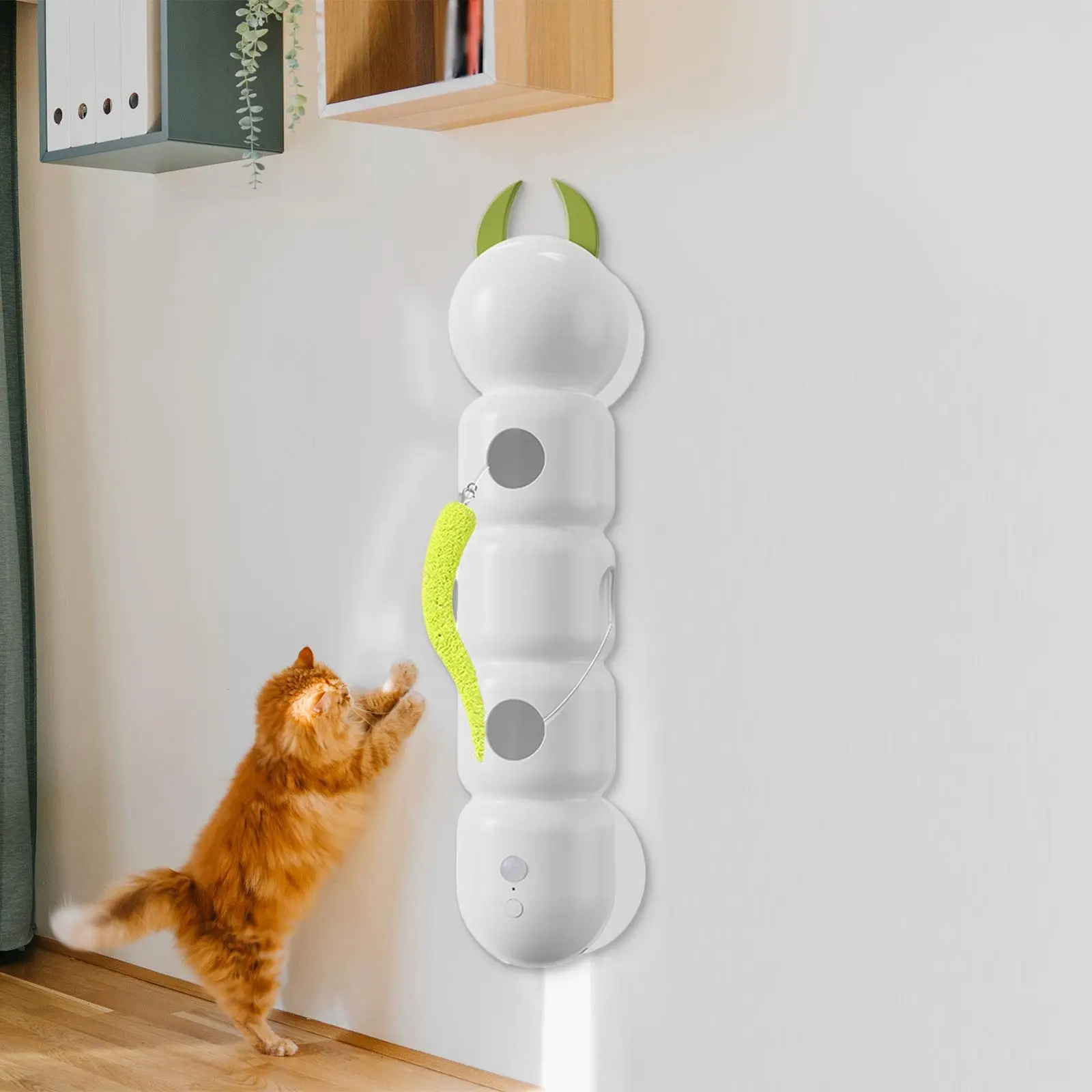 Plagen Kat Speelgoed Grappig 600mAh Oplaadbare Handen Spel Automatisch Bewegende Worm Intelligente Metgezel Wand voor Kleine Middelgrote Katten